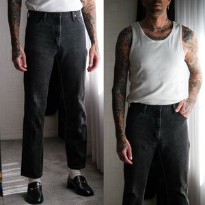 May include: Two photos of a person wearing black jeans and a white tank top. The person in the first photo is wearing a white t-shirt and black loafers. The person in the second photo is wearing a white tank top and has tattoos on their arms.