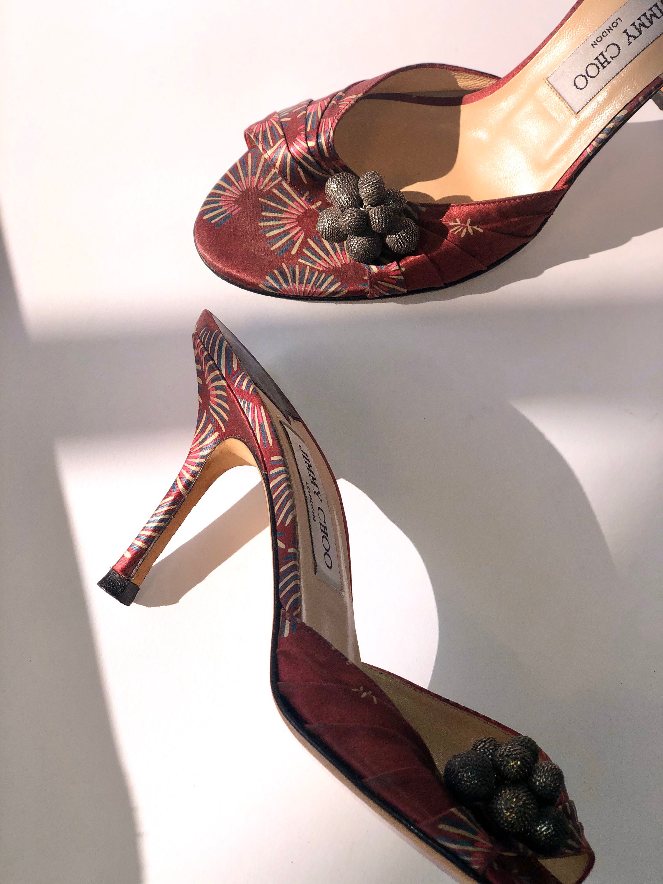 jimmy choo satin sandals