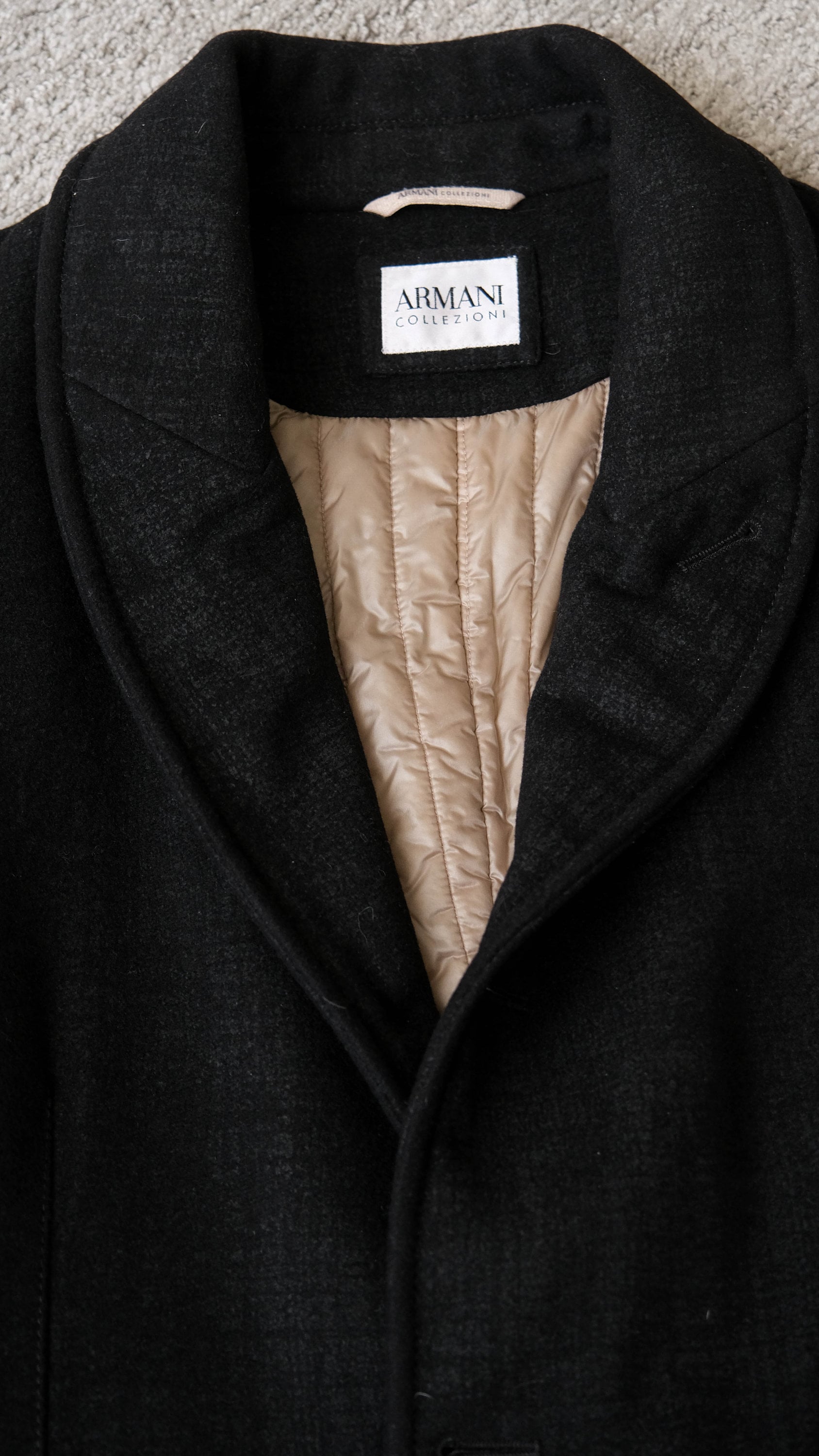 ヴィンテージ GIORGIO ARMANI COLLEZIONI チャコールグレー カシミア 