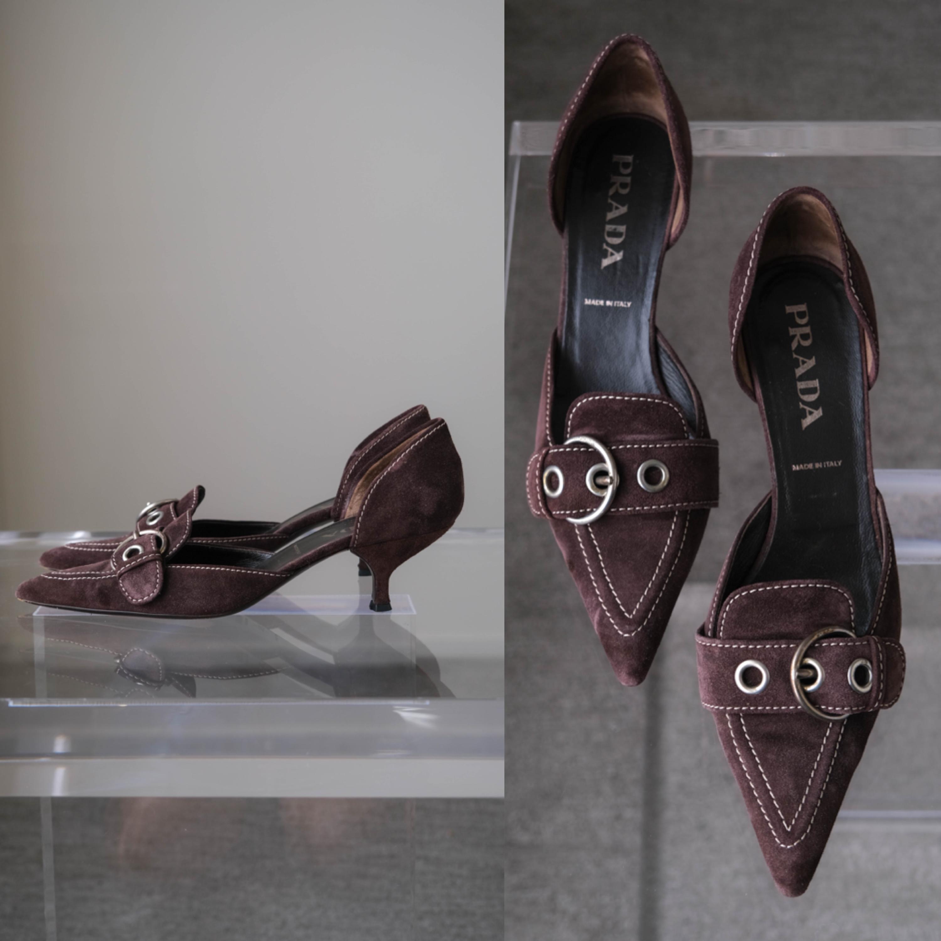 プラダ　ミュールvintage PRADA 35 1/2 y2k ヴィンテージ Prada vintage mules - Etsy 日本