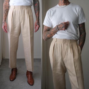 パンツ 90's Polo by Ralph Lauren Linen Slacks Vintage Ralph Lauren Linen Pants - Etsy