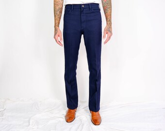 Vintage 70s LEVIS 517 Gray Dacron Sta-prest Bootcut Pants Made in