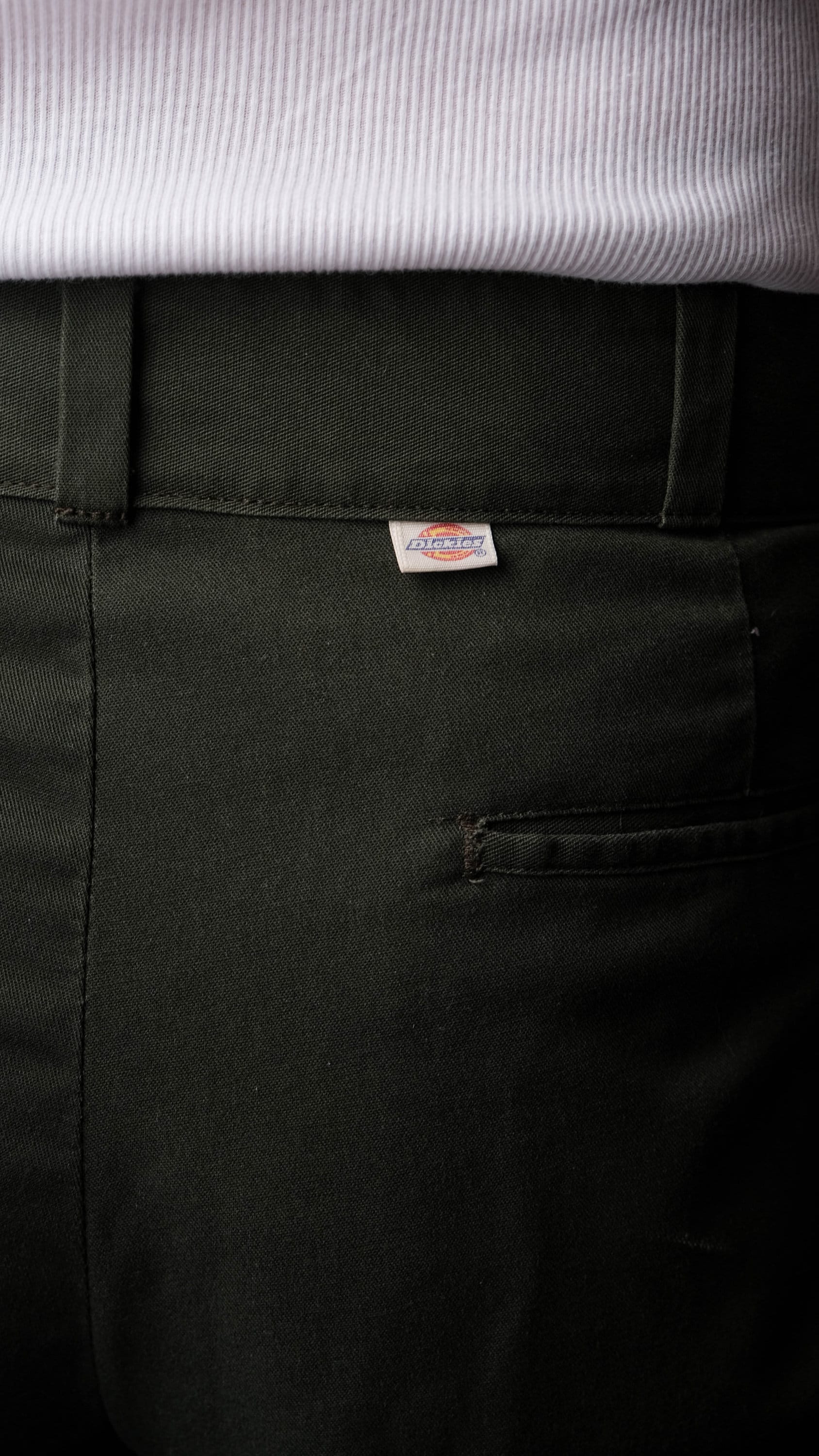 Vintage 80s DICKIES Dark Olive Green Workwear Pants W/ Talon