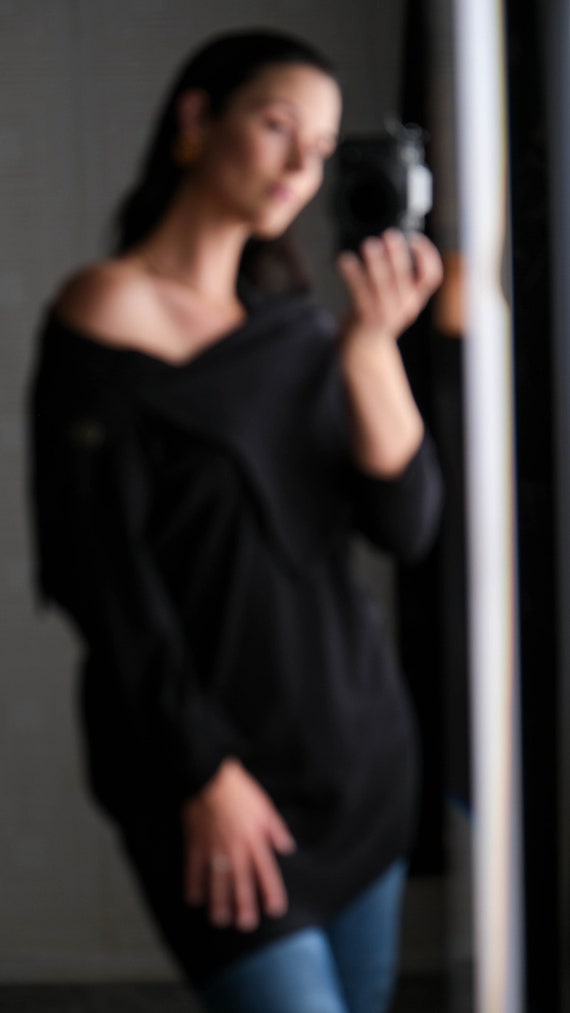 STELLA McCARTNEY Black Cowl Neck Pullover Sweater… - image 3