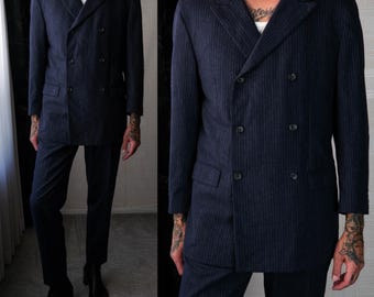 ヴィンテージ 80 年代 VALENTINO グレー フランネル ウール