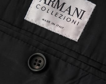 GIORGIO ARMANI の カマーバント Made in Italy Vintage 90s GIORGIO ARMANI COLLEZIONI Black Tonal Dash Striped