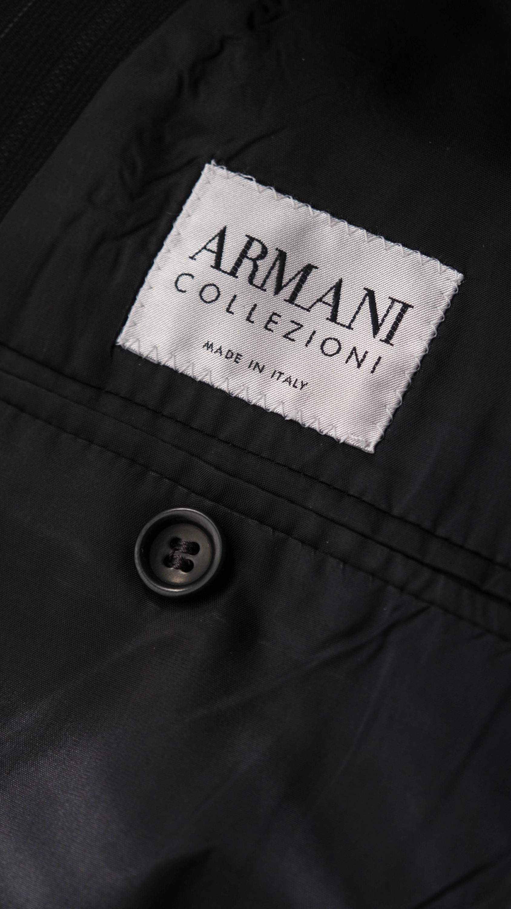 Vintage 90s GIORGIO ARMANI COLLEZIONI Black Tonal Dash Striped