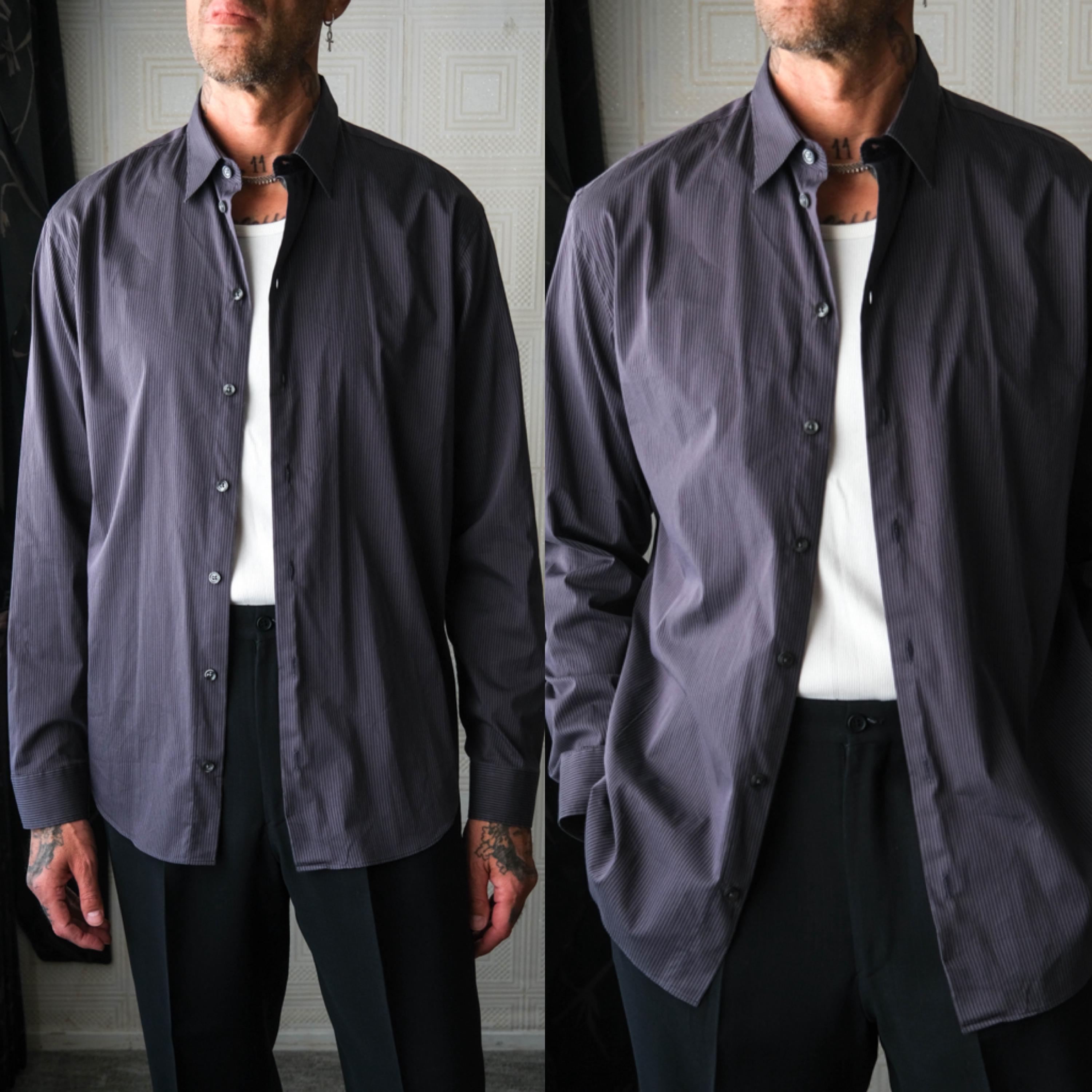 トップス 1980's-1990's GIORGIO ARMANI plain shirt 80s Giorgio Armani short sleeve shirt large – Vintage Sponsor