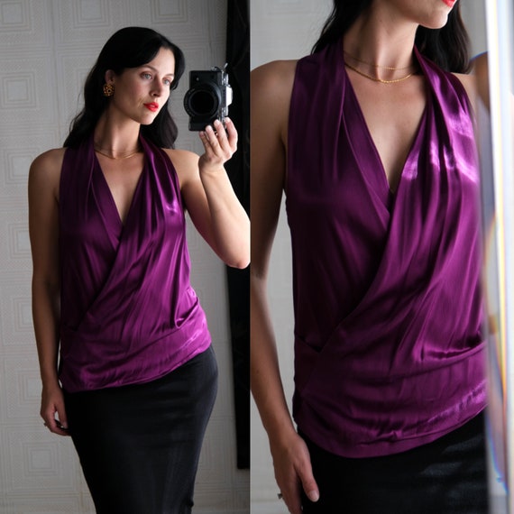donna karan wrap top