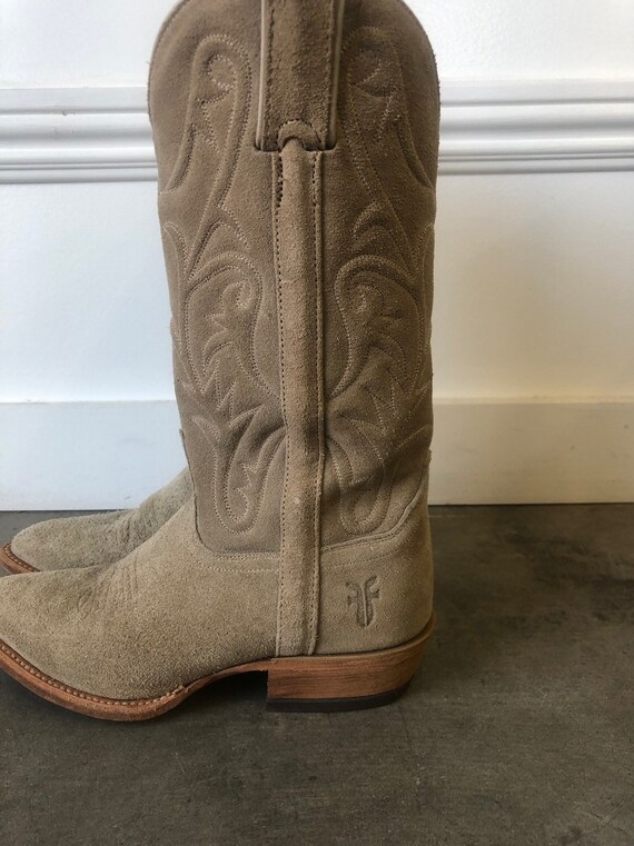 frye suede cowboy boots