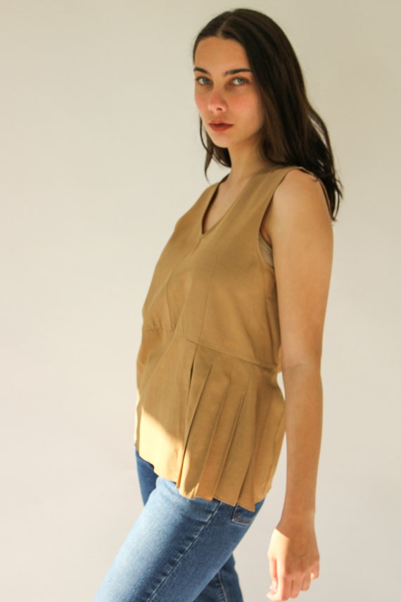 Vintage Marni Champagne Sleeveless blouse | desig… - image 3