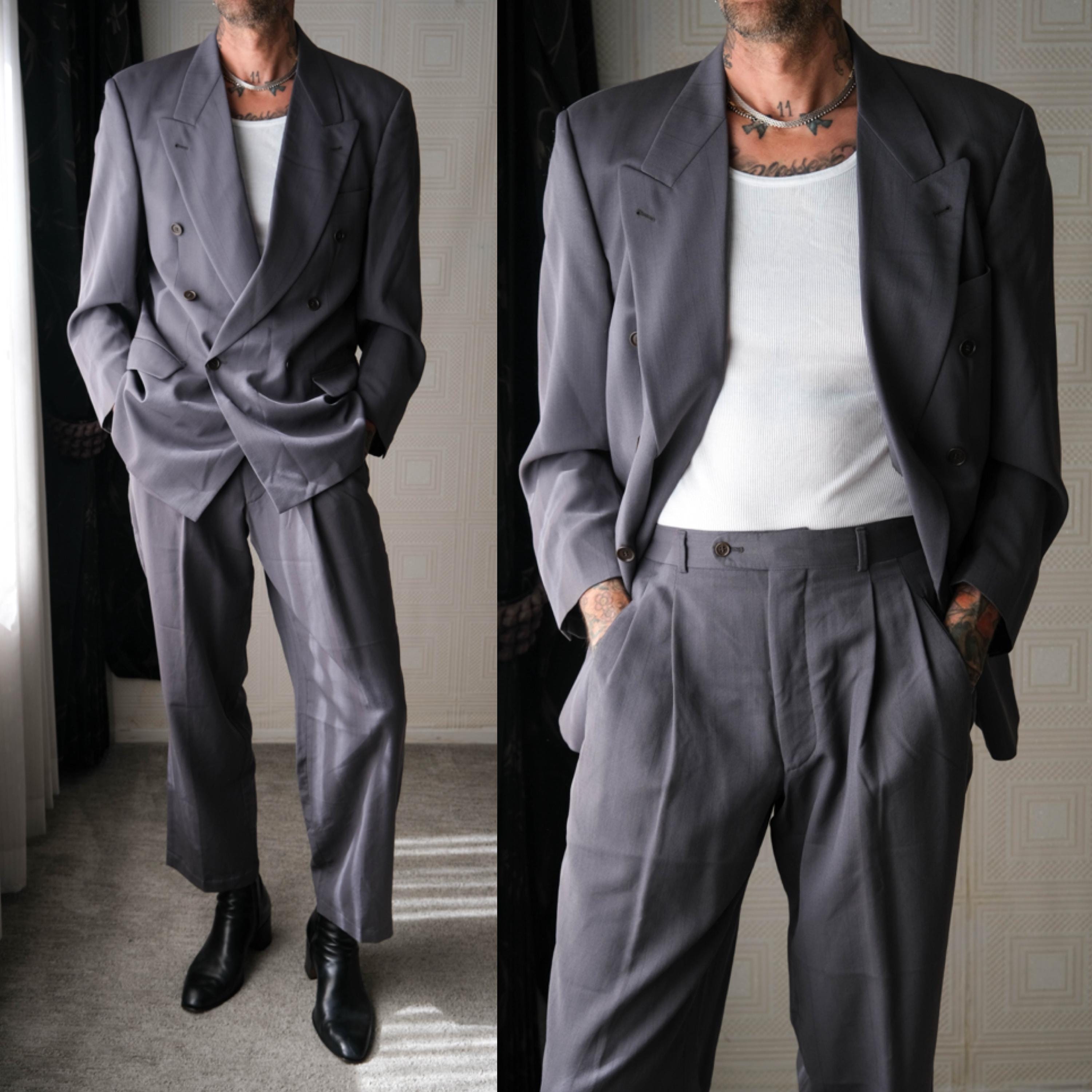 スーツ 90s vintage Double Grey Set up Suit スーツ 90s vintage Double Grey Set up Suit 90s Vintage