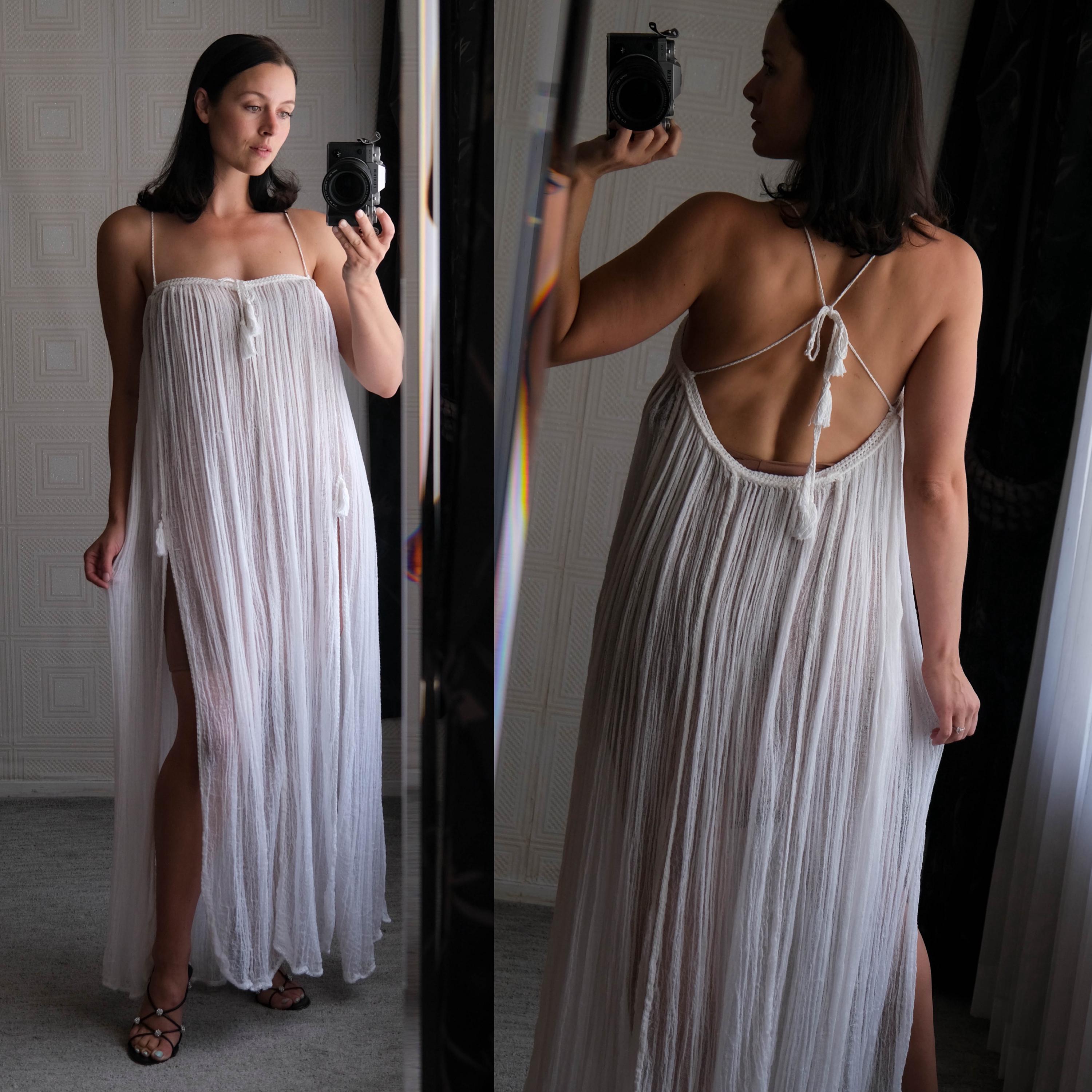 papier gauze dress sax