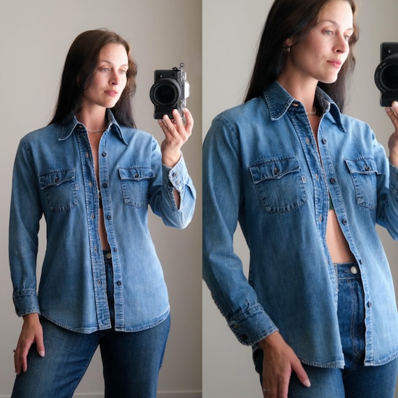 Vintage 70s LEVIS Big E White Label Whiskered Distressed Wash 