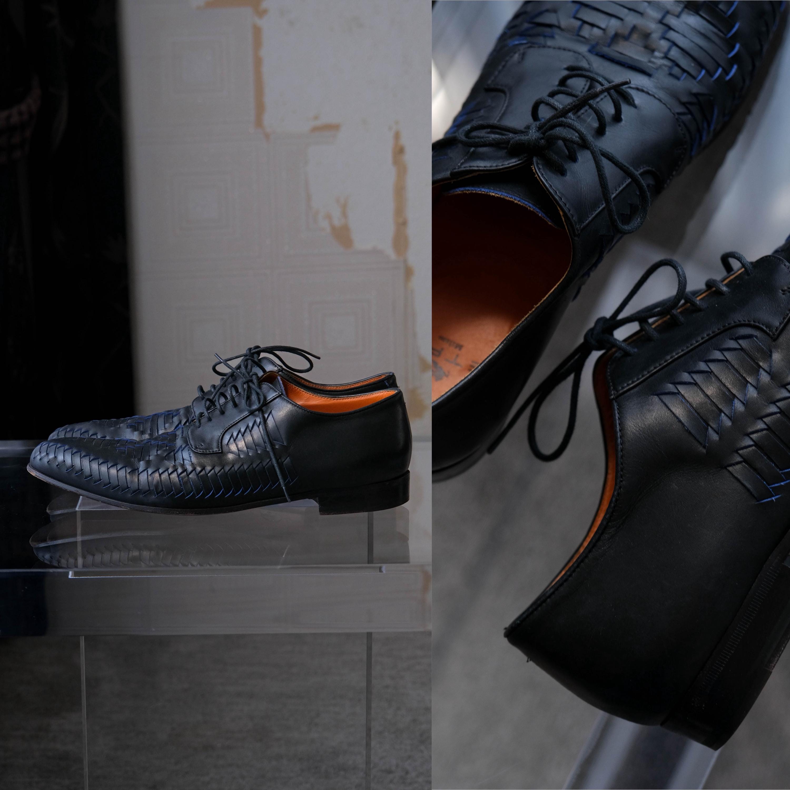Yves Saint Laurent YSL Mens Sz 9 Leather Cap Toe Lace-Up Oxfords Black Leather il_fullxfull.7389735840_jiic.jpg main image 3