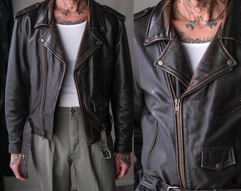 ALL SAINTS Cora Cafe Racer Snap Collar Sheepskin Leather Full Zip
