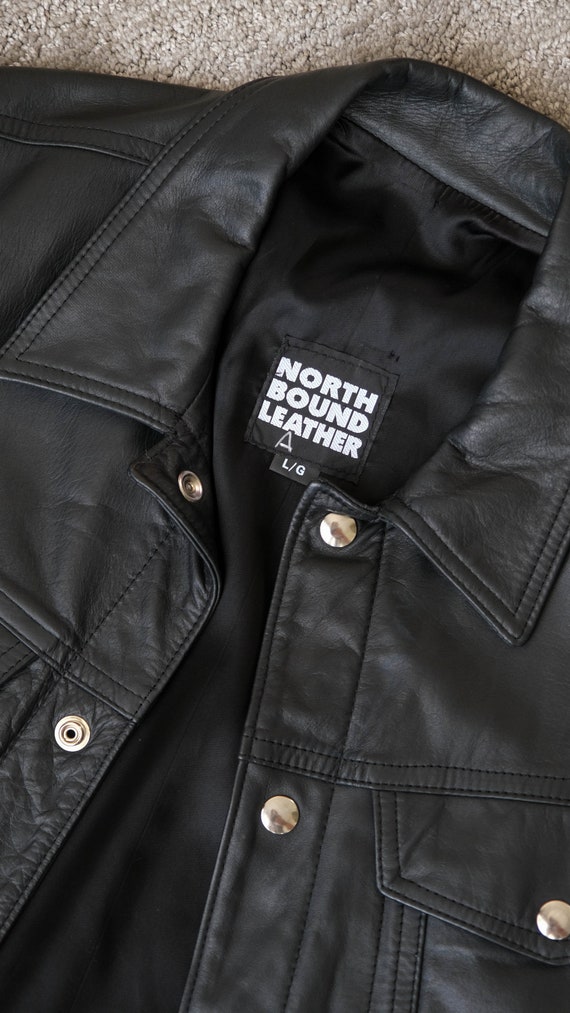 NORTHBOUND LEATHER Black Cowhide Four Pocket Trucker Jacket Vest | Made in  Canada | 100% Genuine Leather | Designer Leather Mens Biker Vest - Etsy
