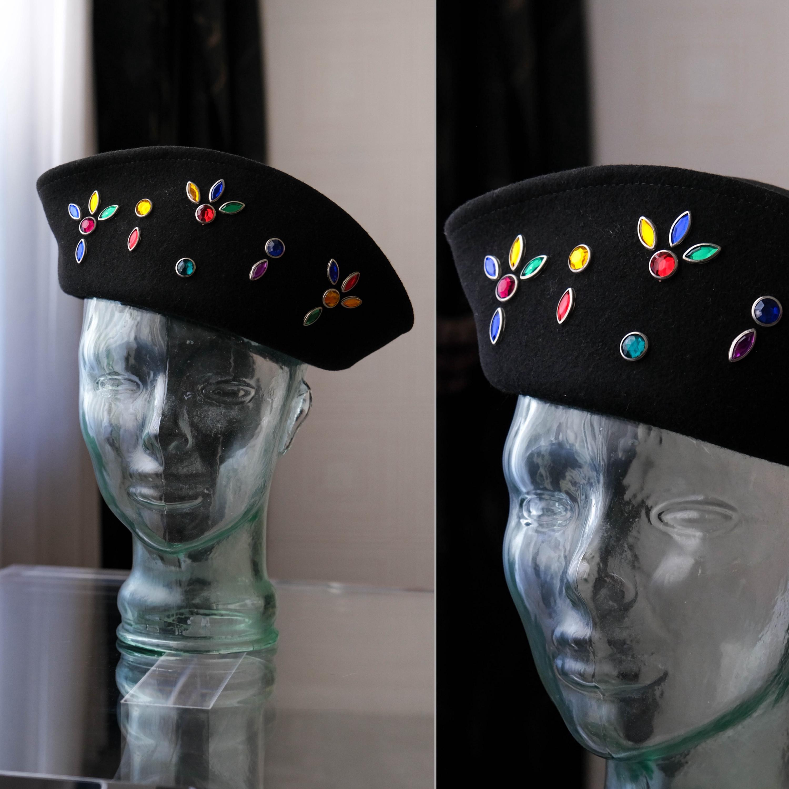 早割シーズン券 Crown Strar ESCADA 80s Summer ドイツ製 Hat