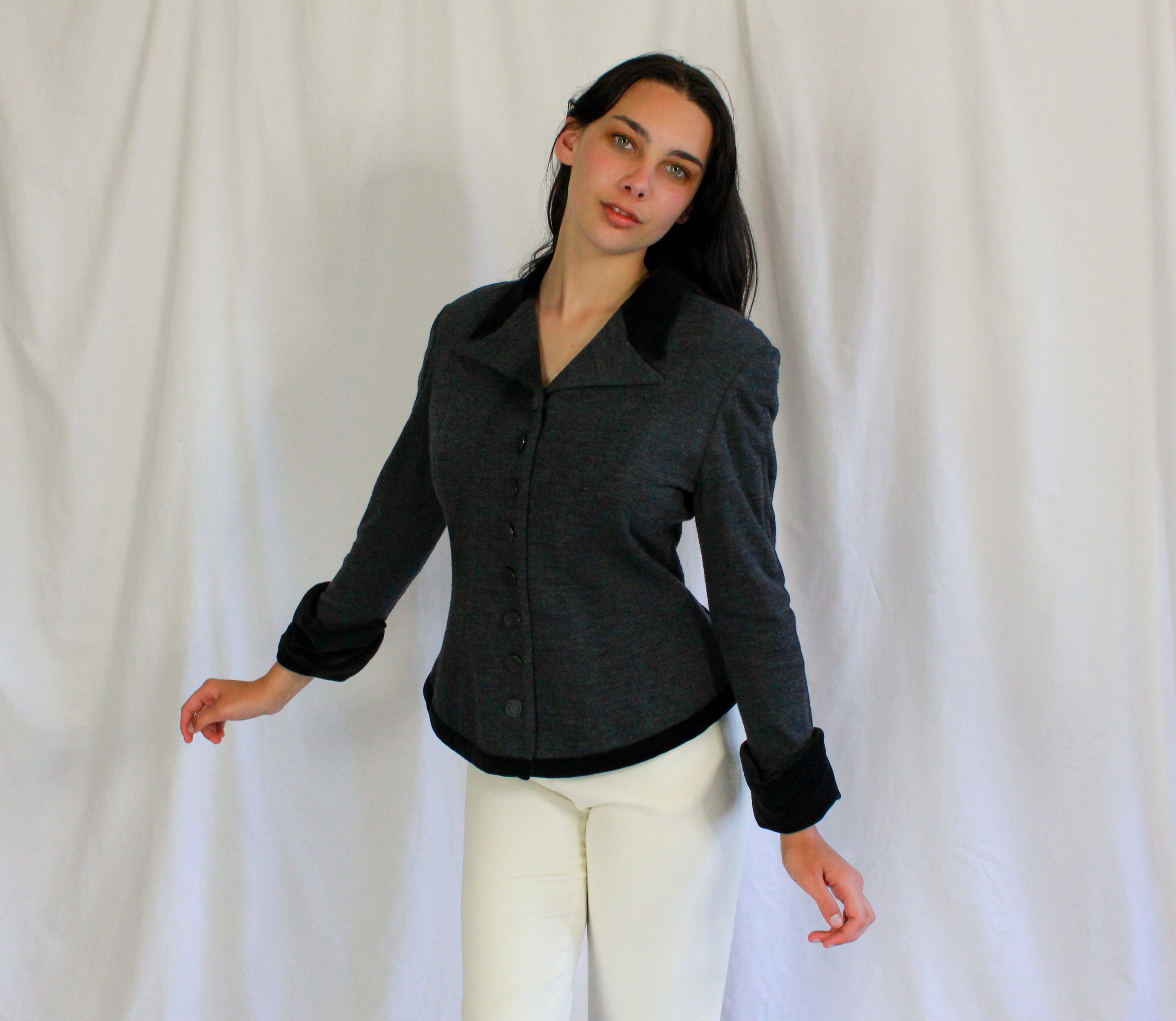 velvet peplum jacket