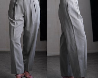 Vintage GIORGIO ARMANI COLLEZIONI Black & Gray Herringbone High