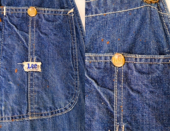 Vintage 40s 50s LEE Jelt Denim Sanforized Distres… - image 10