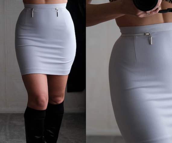 Designer high 2025 waisted pencil skirt