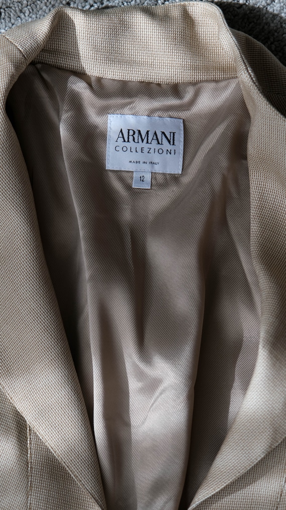 Vintage GIORGIO ARMANI Tan Golden Age of Hollywoo… - image 9