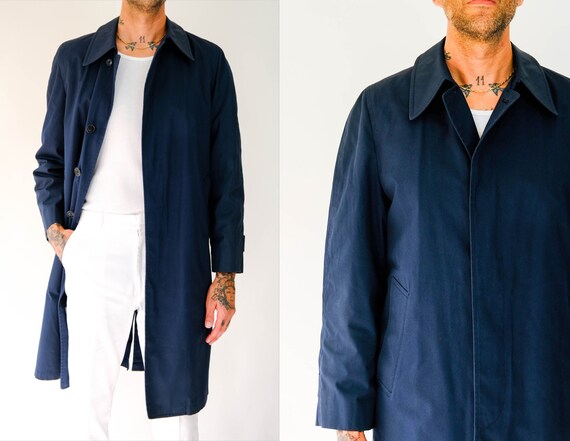 Vintage 80s London Fog Navy Blue Mod 