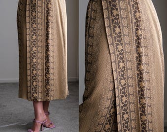 Vintage 80s GIORGIO ARMANI Baroque Floral Wrap Waist Longline