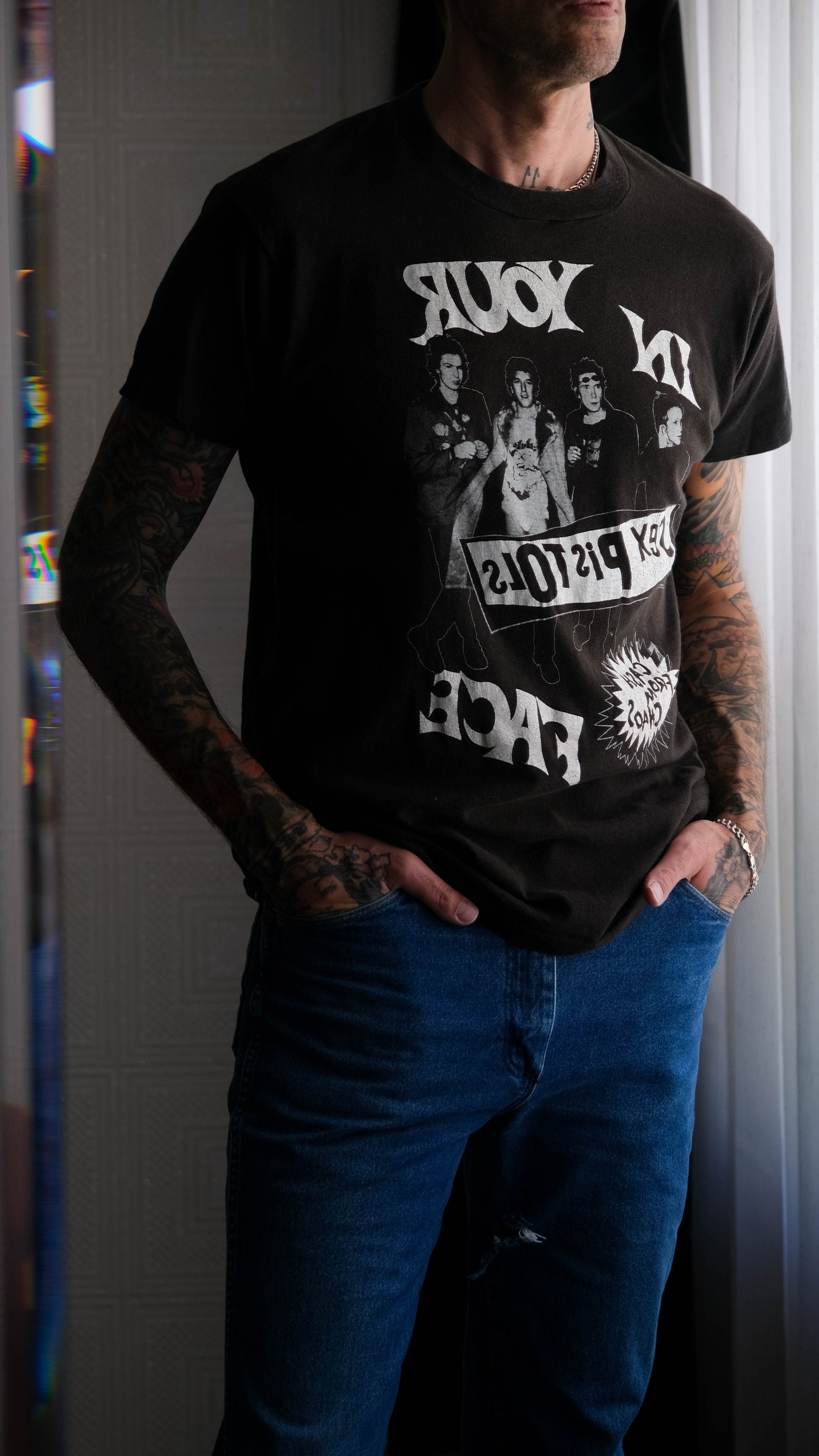 Vintage 90s Sex Pistols Cash From Chaos Single Stitch Portrait Tee