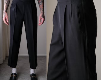 Vintage 90s GIORGIO ARMANI Le Collezioni Gray Herringbone Stripe