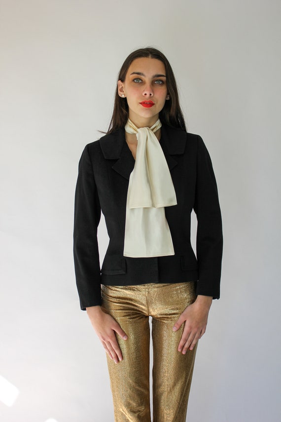 Vintage 40s I. Magnin Cropped Cashmere and Silk B… - image 5