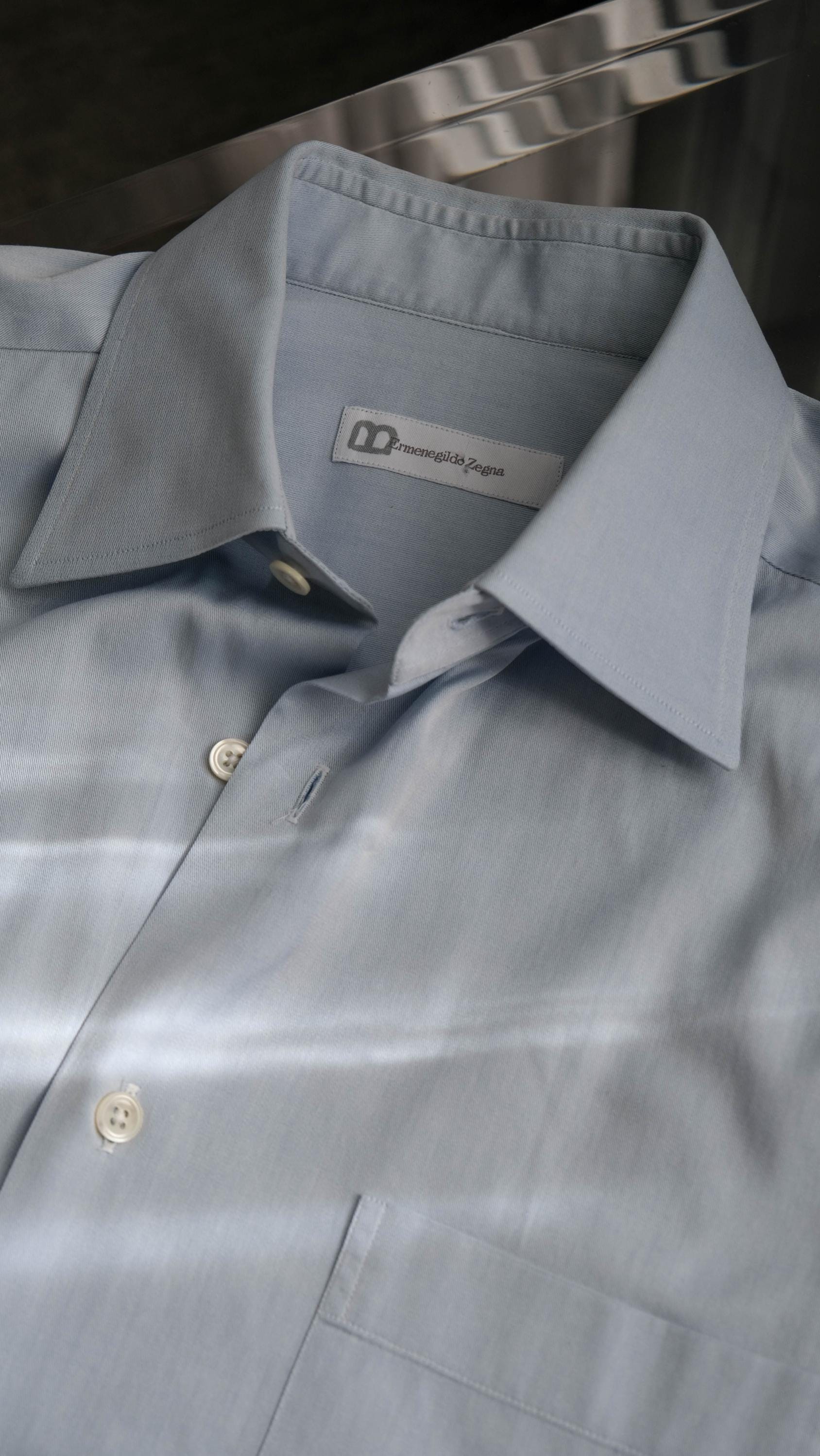 ERMENEGILDO ZEGNA Light Blue Cotton Poplin Oxford Long Sleeve Dress Shirt | Size 15.5/39 | Y2K Italian Designer Tailored Mens Dress Shirt - Etsy ERMENEGILDO ZEGNA Light Blue Cotton Poplin Oxford Long Sleeve Dress Shirt | Size 15.5/39 | Y2K Italian Designer Tailored Mens Dress Shirt - Etsy