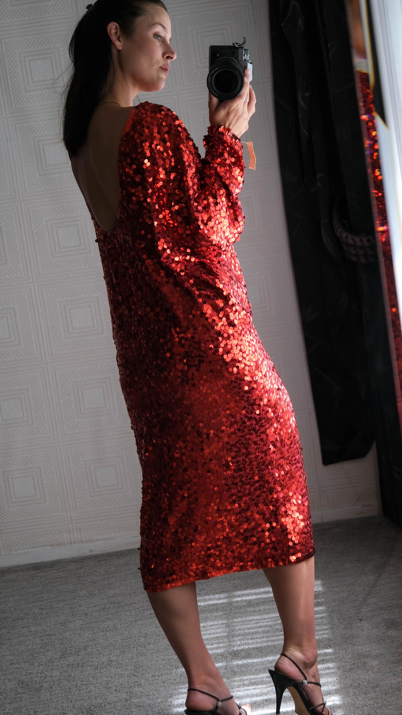 tom ford red sequin dress SOLD* Tom Ford Sequin Jersey Dress