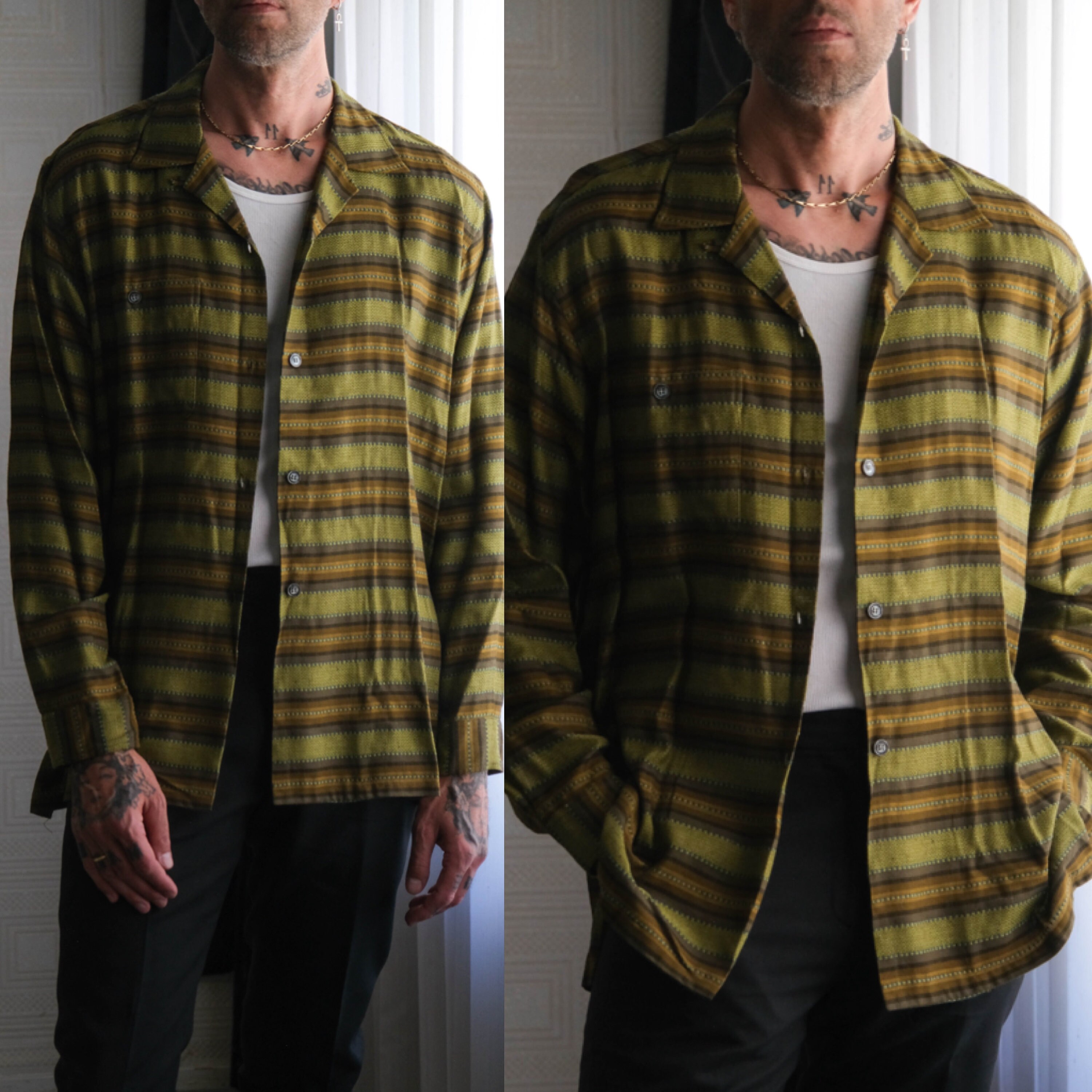 1940s Style Gabardine Shirt - Etsy 1940s Style Gabardine Shirt - Etsy