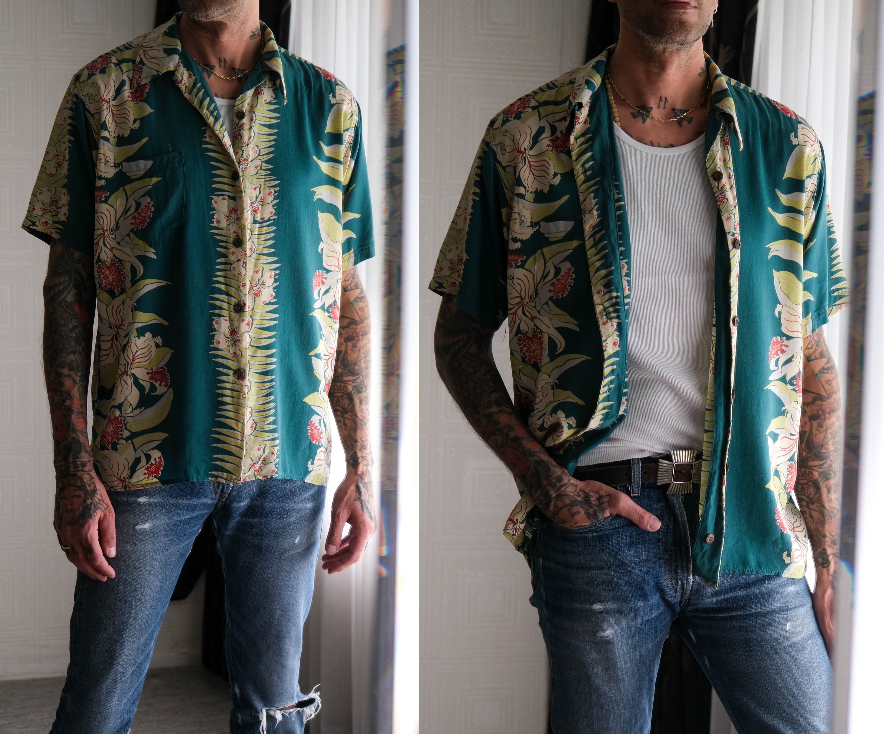 50s Florida Photo Print Hawaiian Shirt – Neurotica Vintage
