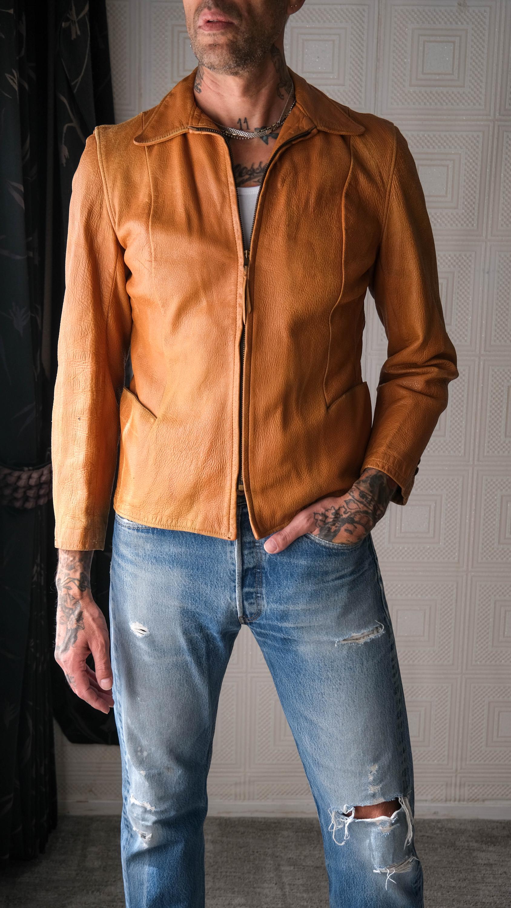 W.B. Place & Co. レザージャケット1940年代ヴィンテージ W.B. Place & Co. レザージャケット1940年代ヴィンテージ 40's W.B.