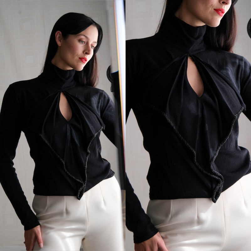 Blouse Bohème HDB - Bleu Brodé - Dos Nu - Taille 2X (Plus Size)