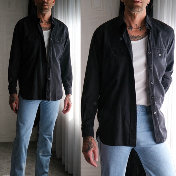【期間限定送料無料】 POLO 90s Vintage Ralph Blend Silk Shirt GI Black Lauren トップス