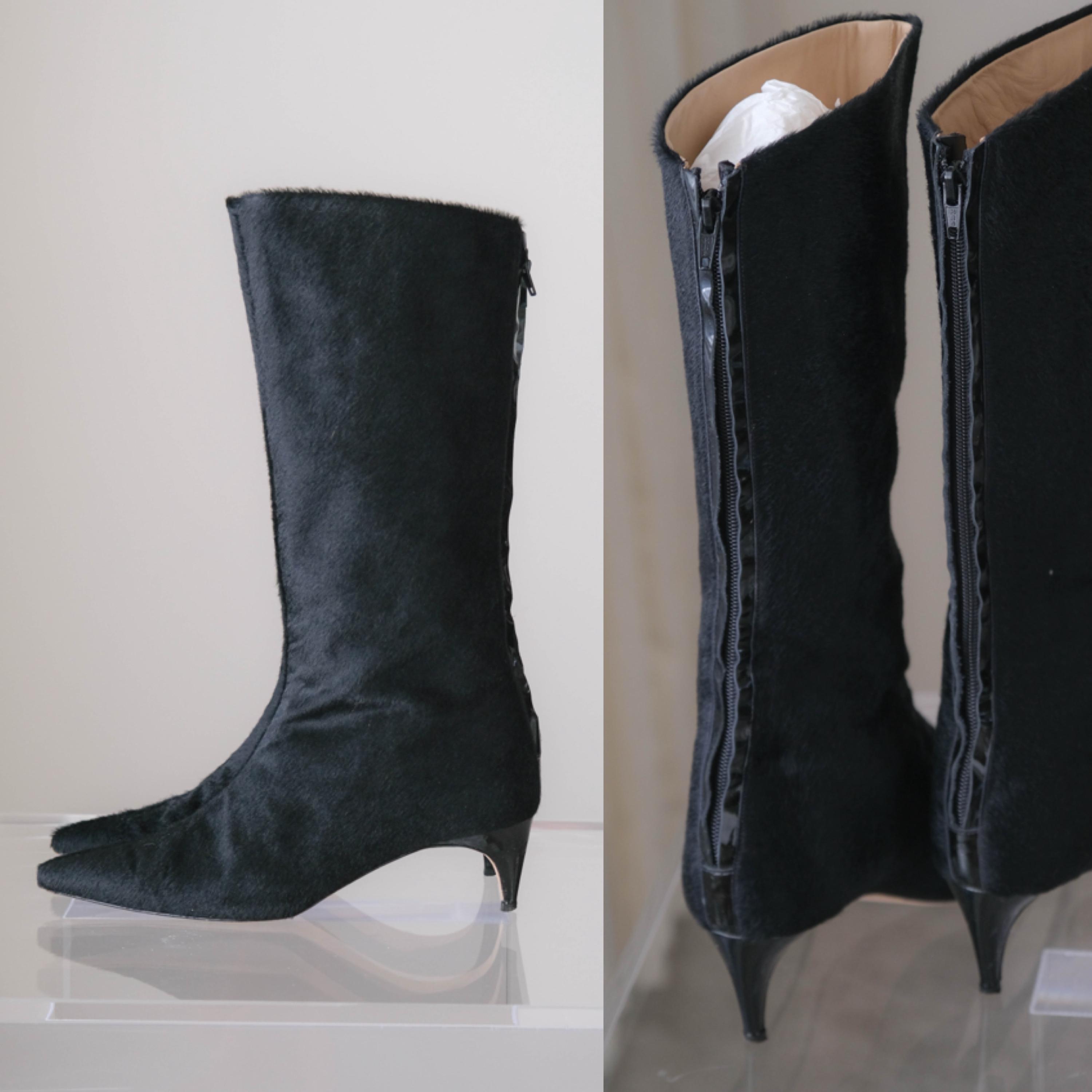 Y2k Black Boots - Etsy