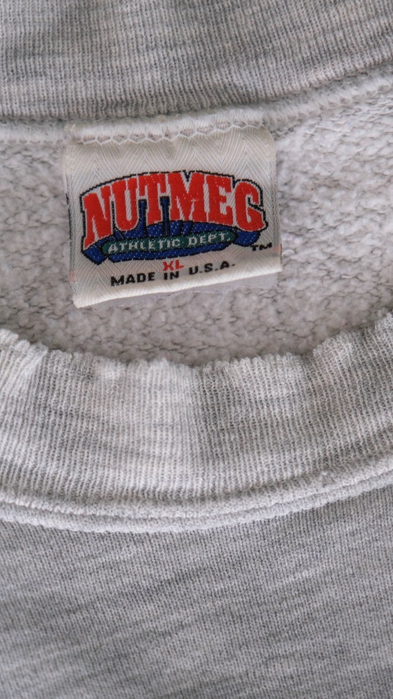 Vintage 90s NIKE AIR Destroyed Gray Crewneck Swea… - image 8