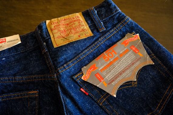Vintage 80s LEVIS Preshrunk Indigo 501 