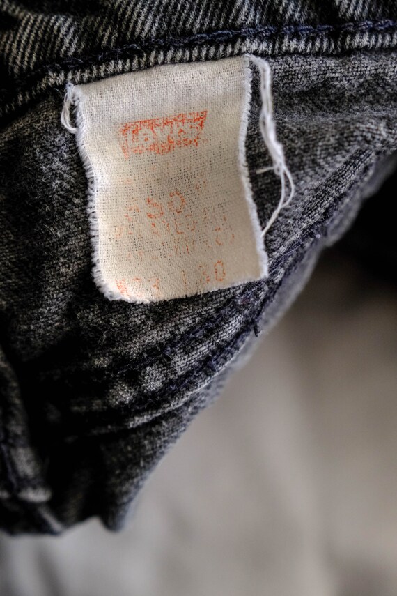 Vintage 80s LEVIS 550 Orange Tab Black Faded Washed Distressed