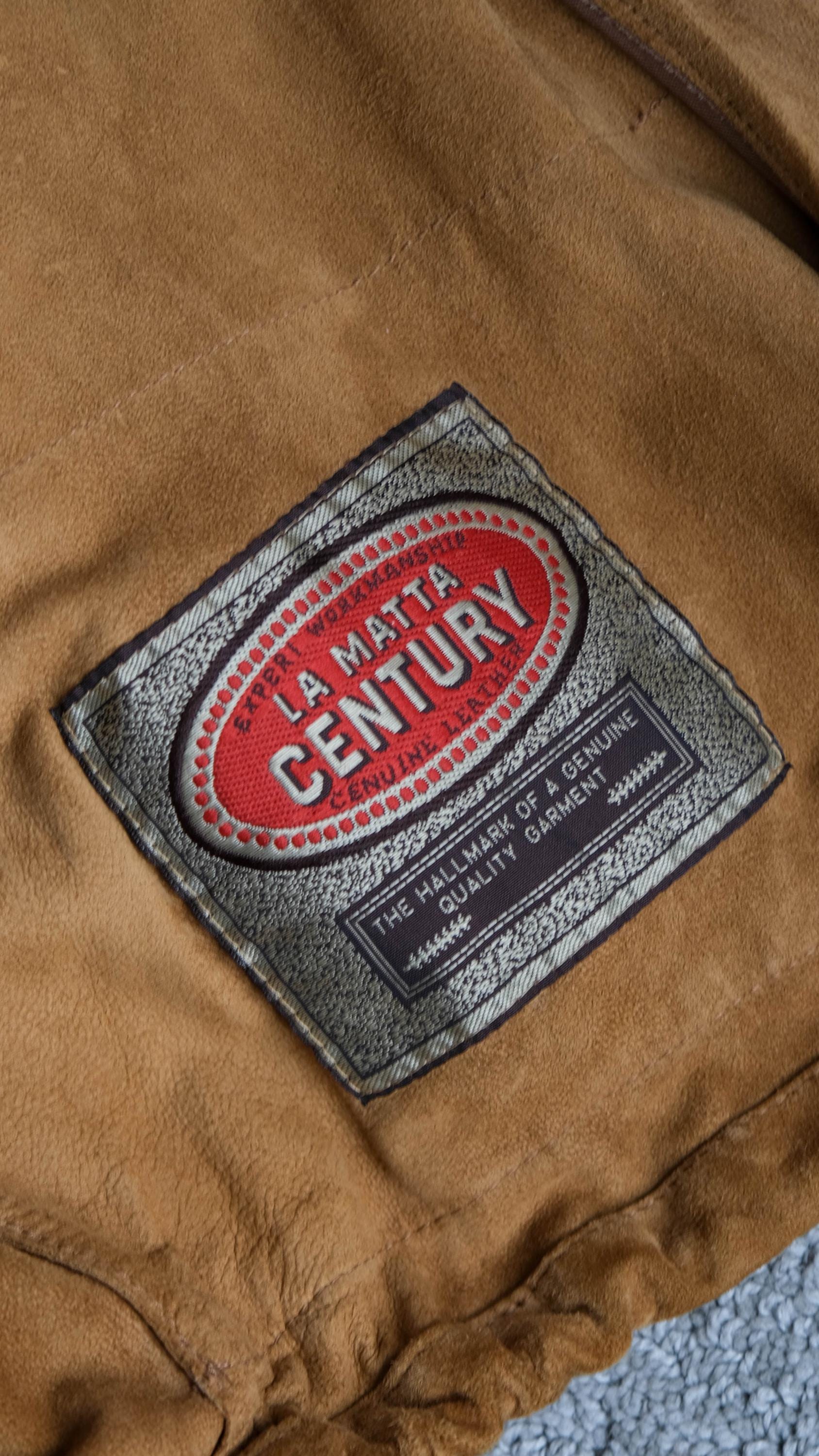 Vintage 90s LA MATTA CENTURY Butter Soft Saddle Suede Unlined