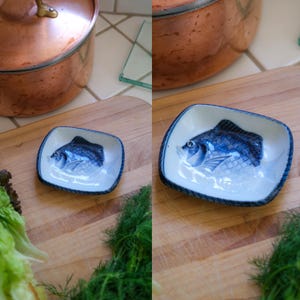 Piatto per sushi giapponese vintage / Piatto per salsa di soia e zenzero / Portagioie in ceramica giapponese / Portagioie da comodino / Servizio da tavola asiatico