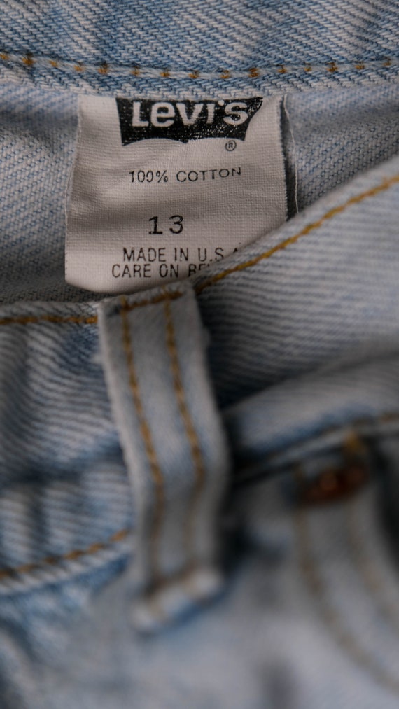 Vintage 80s LEVIS 17501 Light Wash Denim Chambray… - image 10