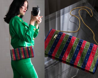 ヴィンテージ 60 年代 Roberta di Camerino ハンドペイント バックル 