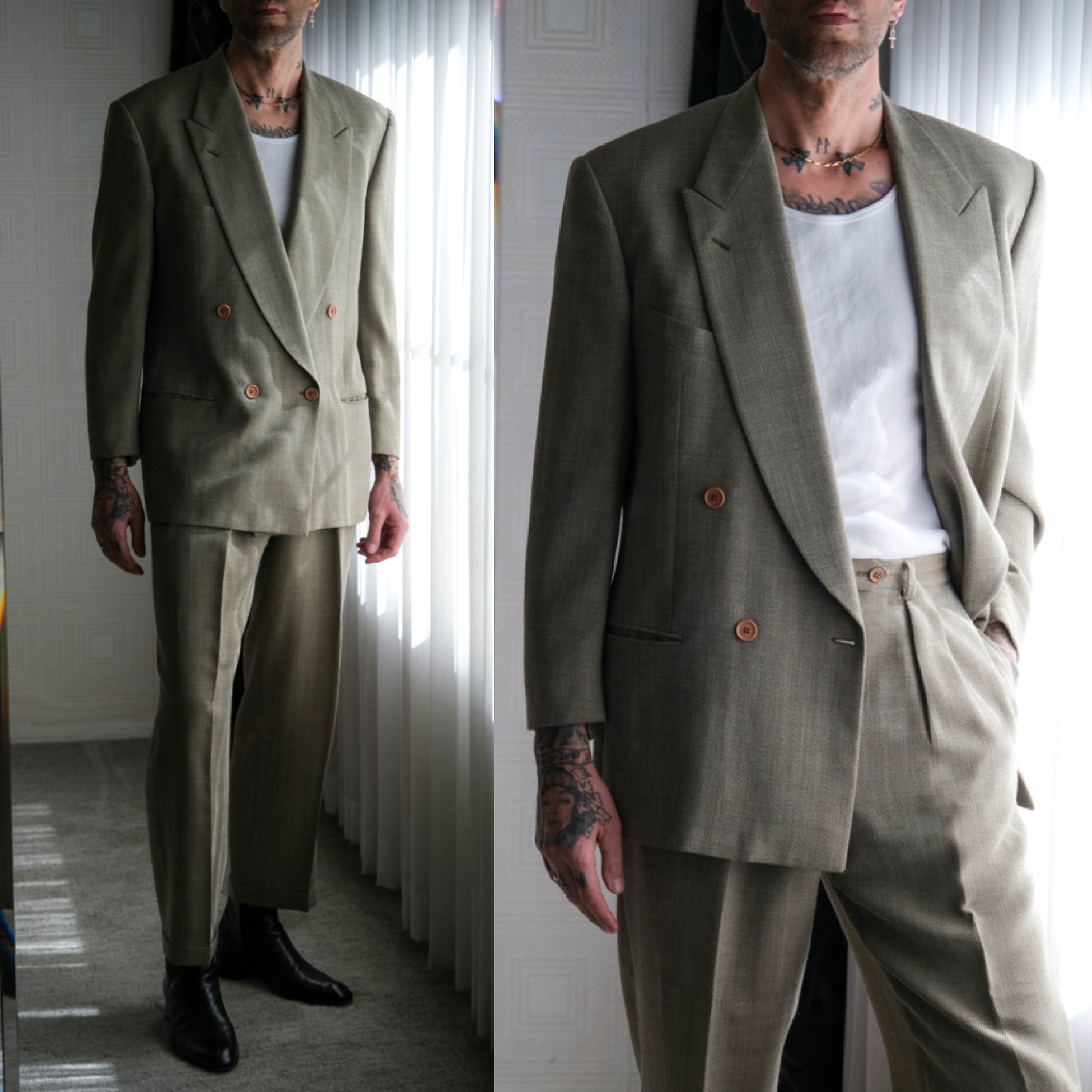 Vintage 80s GIORGIO ARMANI Le Collezioni Light Olive Vintage 80s GIORGIO ARMANI Le Collezioni Light Olive