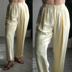 Triple Pleated Pants - Etsy