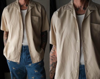 Vintage 90s POLO Ralph Lauren Black GI Shirt Silk Blend